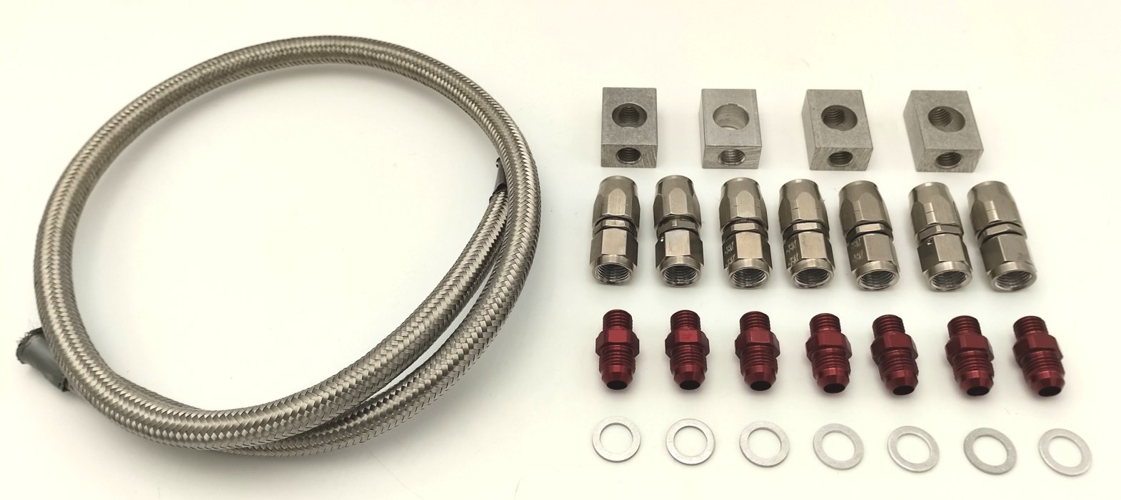 V8 IDA Stainless Braided Fuel rail kit