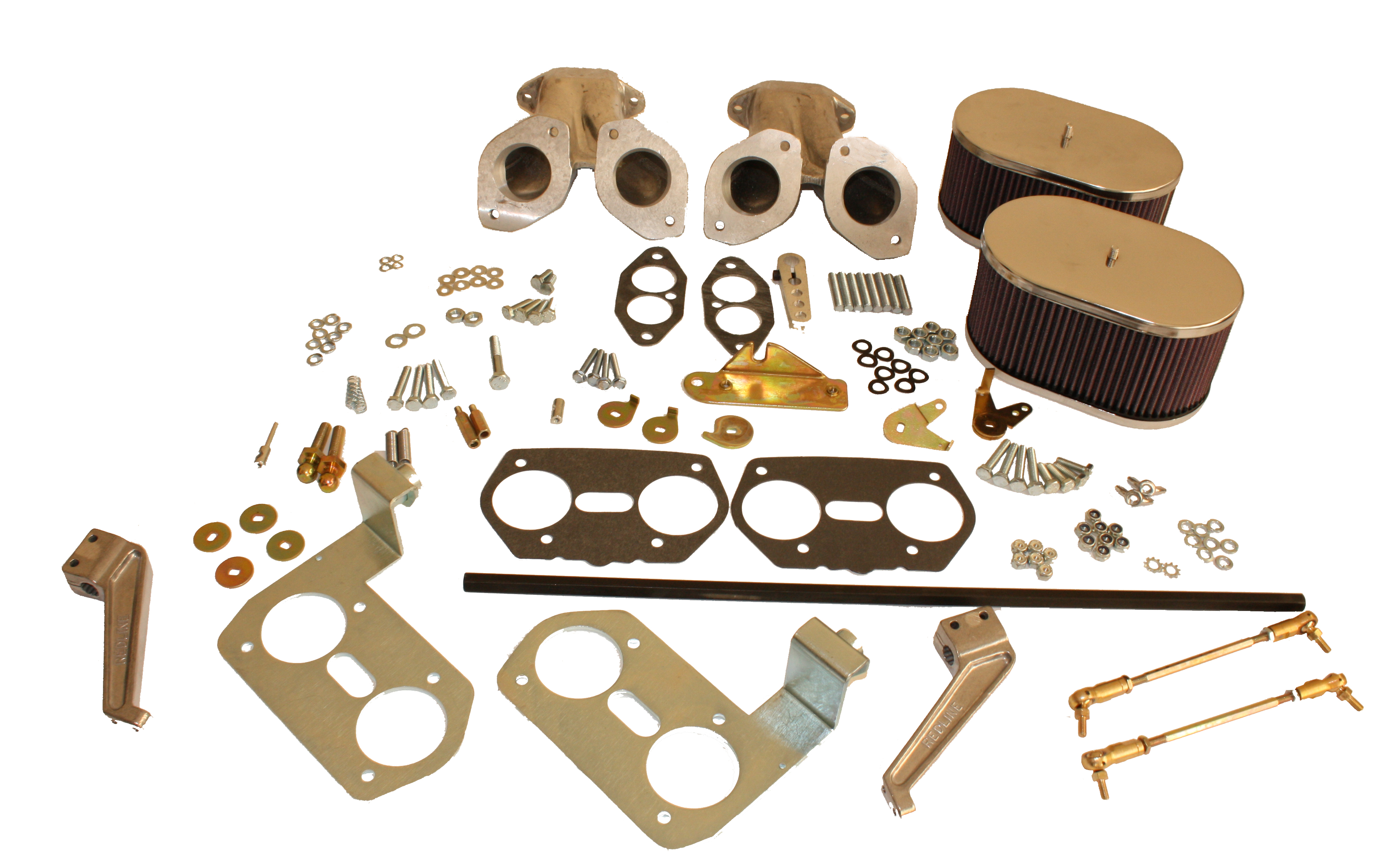 Type 1 and 2 twin Weber IDF manifold set
