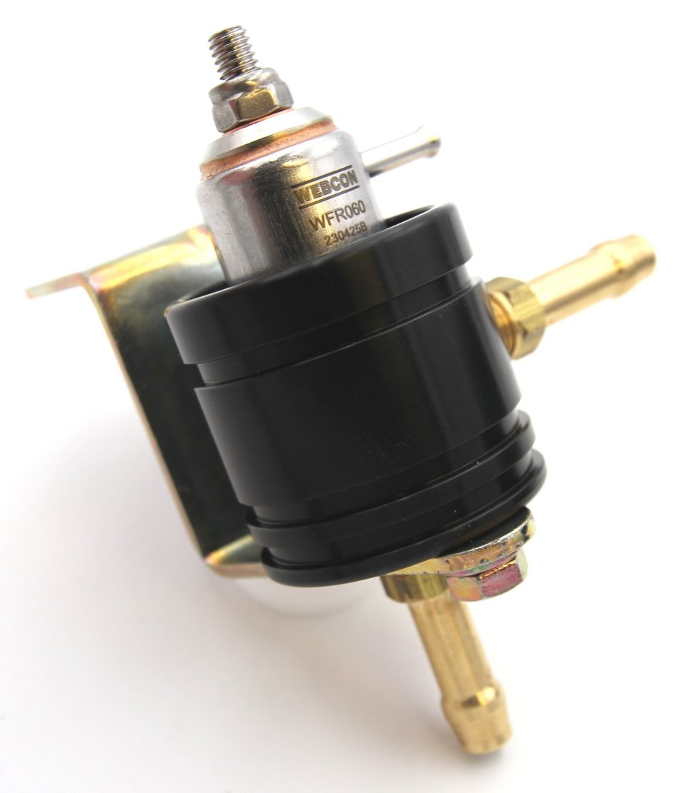 0-5 bar Adjustable black - Push on fittings