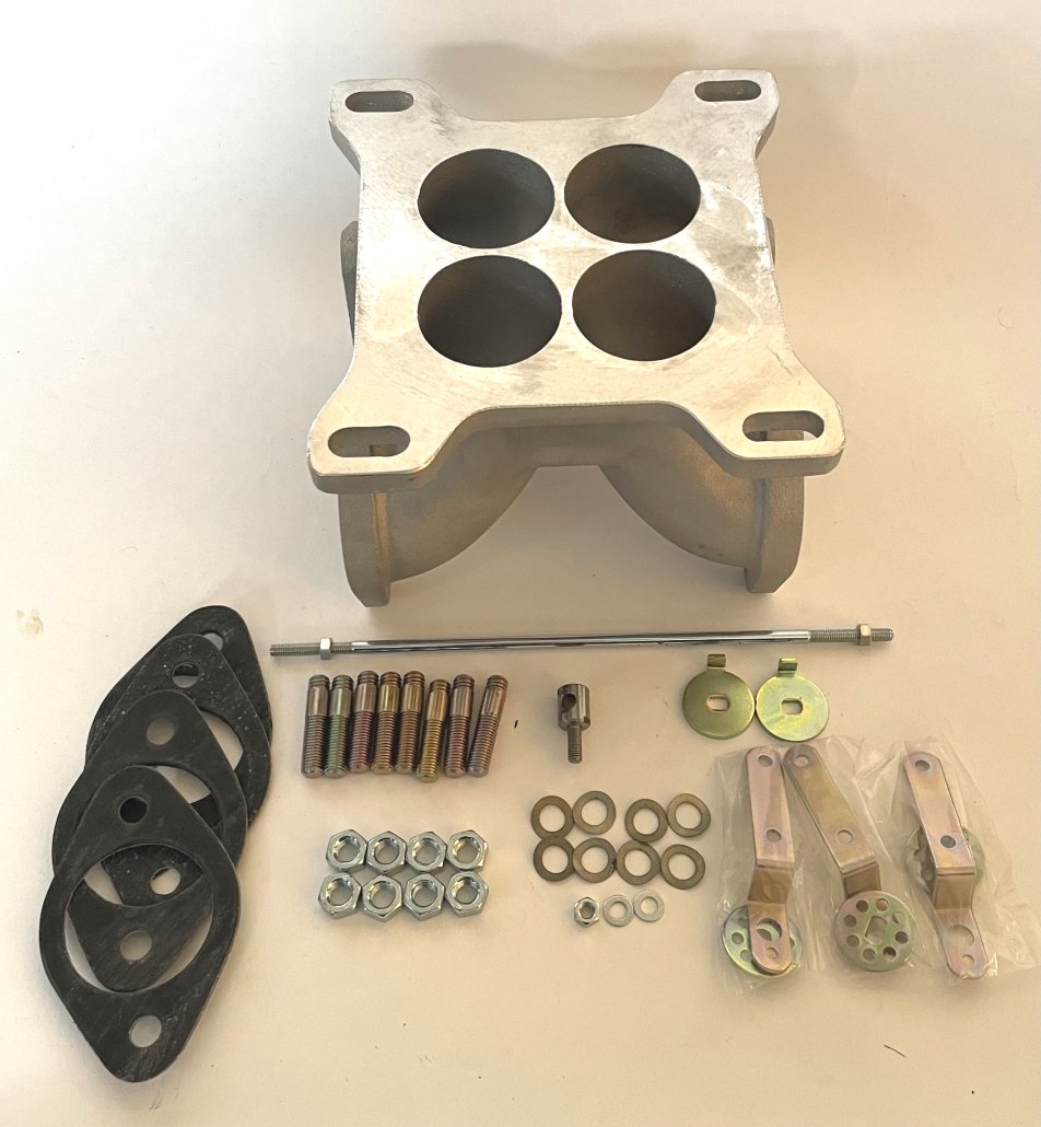 4 barrel to twin DCOE inlet manifold