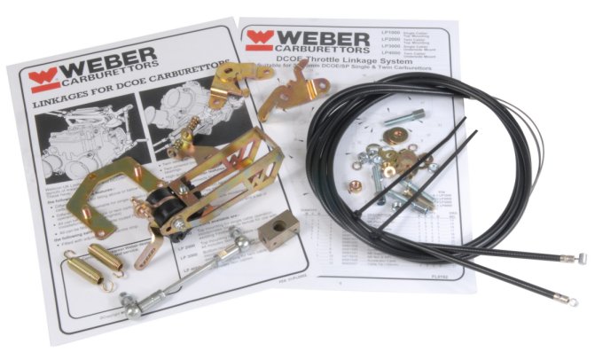  Weber DCOE twin cable linkage set BOTTOM mount 